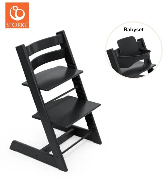 Tripp Trapp Hochstuhl inkl. Babysitz - Schwarz